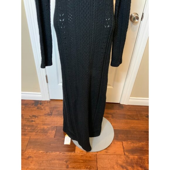 Chloe Black Wool Cashmere Long Sleeve Maxi Sweater Dress $1995, Size Small - Picture 4 of 11
